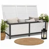 Bild von Mucola Auflagenbox Kissenbox Gartentruhe Gartenbox Auflagentruhe (Stück, Box), mit Deckel