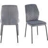 Bild von SalesFever 4-Fußstuhl Esszimmerstuhl mit elegantem Stil (Set, 2 St), 2er Set mit eleganter Wabensteppung im Rücken