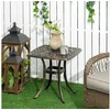Bild von Outsunny Gartentisch Kaffeetisch mit Schirmloch und Aluminiumrahmen, für Garten, Balkon (Terrassentisch, 1-St., Beistelltisch), Bronze, 54 x 54 x 52,5 cm