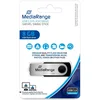 Bild von Mediarange Mediarange USB Stick 8GB Speicherstick Swivel Swing silber USB-Stick
