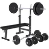Bild von GORILLA SPORTS Hantelbank Hantelbank mit Langhantelset