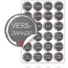 Bild von Weihnachtswunder® Sticker 24 selbstklebende Adventskalender-Aufkleber mit Zahlen 1 24, (Set), ø 5 cm