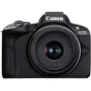 Bild von Canon EOS R50 schwarz + RF-S 18-45mm f4,5-6,3 IS STM Systemkamera