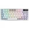 Bild von Asus ROG Azoth White Gaming-Tastatur (QWERTZ, RGB-LED, Mechanisch, USB, Bluetooth, Funk, ergonomisches Design)
