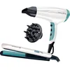Bild von Remington Haartrockner Shine Therapy S8500GP Geschenk-Set, 2300 W, bestehend aus Haarglätter mit Keramikbeschichtung und Haartrockner