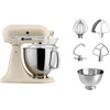 Bild von KitchenAid Küchenmaschine 5KSM175PSEFL Fresh Linen, 300 W, 4,8 l Schüssel, mit Zubehör im Wert von ca. 112,-  UVP