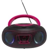 Bild von Denver TCL-212BT Pink CD-Player (CD Player mit Discolicht, Radio, USB, Bluetooth, MP3, AUX-IN)
