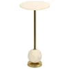 Bild von House Nordic Couchtisch Salo Couchtisch, Ecktisch Ø25cm Marmor Messing, M