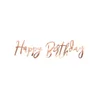 Bild von partydeco Wimpelkette, Happy Birthday Schriftzug Girlande 16x62cm rosegold metallic