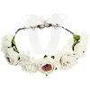 Bild von partydeco Diadem, Blumenkranz für die Haare mit Kunstblumen Durchmesser 17cm weiß
