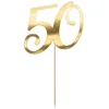 Bild von partydeco Tortenstecker, Cake Topper "50" gold 20,5cm