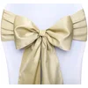Bild von partydeco Kostüm, Stuhlschleifen Hochzeit 15x275cm Satin gold matt 10er Set