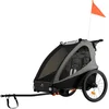 Bild von Kinderkraft Fahrradkinderanhänger NAVA WALK, 2in1 Fahrradanhänger & Buggy, Luftreifen, für 2 Kinder
