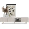 Bild von Selsey TV-Schrank Bello mit goldenen Füßen, Lamellenfronten und LED, 175 cm