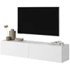 Bild von Selsey TV-Schrank VELDIO Kompaktes Hängeboard geriffelt, Push-to-Open, 140x30 cm, Matt