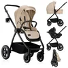Bild von lionelo Kombi-Kinderwagen MERIL 3IN1, (Set 3in1), 3in1: XL-Babywanne/ADAC/Große Gummiräder/UPF50+/3D Panorama