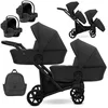Bild von KUNERT Zwillings-Kombikinderwagen BRAV DUO 3in1 Öko-Leder Doppelkinderwagen mit Gelrädern, 12 Konfigurationen, leichter Aluminiumrahmen, große Ablagefächer
