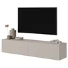 Bild von Selsey TV-Schrank VELDIO Kompaktes Hängeboard geriffelt, Push-to-Open, 140x30 cm, Matt