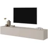 Bild von Selsey TV-Schrank Veldio Hängeboard 175 cm, geriffelte Front, Push-to-Open, Greige