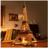 Bild von Robotime 3D-Puzzle Nachts am Eiffelturm Diorama aus Holz, 152 Puzzleteile, mit Beleuchtung