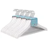 Bild von SONGMICS Kleiderbügel Kinderkleiderbügel, 35cm lange Bügel, Massivholz, 360° drehbar Haken, (20-tlg), mit rutschfestem Hosensteg und Einkerbungen, Weiß