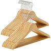 Bild von SONGMICS Kleiderbügel Holz, Bügel aus Massivholz, 360° drehbarer Haken, für Anzüge, Hemden, (20-tlg), Einkerbungen im Schulterbereich, rutschfester Hosensteg
