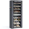 Bild von SONGMICS Stoffschrank Schuhschrank mit Ablagen, geräumig, 58x28x160 cm