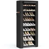 Bild von SONGMICS Stoffschrank Schuhschrank mit Ablagen, geräumig, 58x28x160 cm