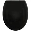 Bild von spirella WC-Sitz HARRY, Premium Toilettendeckel aus leichtem PP Thermoplast Kunststoff, hohe Stabilität, bruchsicher, Edelstahl Scharniere mit Quick-Release-Funktion zur einfachen Schnellreinigung, Soft Close Absenkautomatik, oval, schwarz