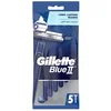 Bild von Gillette Einwegrasierer Blue II Rasierklingen 5 Stk. Chromium Coating, - 1erPack (5 Klingen), 1-tlg.