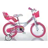 Bild von Dino Bikes Kinderfahrrad 16" Unicorn Einhorn Kinderfahrrad Mädchenfahrrad Freilauf 4 7 Jahre, 1 Gang, mit Stützrädern, Korb und Puppensitz
