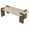 Bild von Skye Decor Couchtisch Siam Leapiri (Packung, 1 Tisch), Japandi Deko,Briete 120, Rechteckige Bauform, Travertin Walnuss