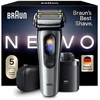 Bild von Braun Elektrorasierer NEVO 15000cc, SmartClean-Plus-Reinigungsstation, integrierter Präzisionstrimmer, AeroTouch, Smart Display, 7-in-1 Care System, Reiseetui, Silber