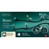 Bild von Lumineo LED-Lichterkette Lumineo Lichterkette BASIC 80 LED 6 m warm weiß, schwarzes Kabel, Indoor/Outdoor, dimmbar, 8h-Timer, + 5 m Zuleitung