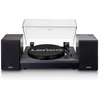 Bild von Lenco LS-301BK Plattenspieler (Riemenantrieb, Bluetooth, Bluetooth, 33/45 U/min, Cinch-Connect & externe Holzlautsprecher)