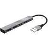Bild von Trust Halyx Mini USB 2.0 Hub 4-Port USB Splitter USB Verteiler Datenhub USB-Kabel, (10 cm), USB Hub PC Laptop Computer Zubehör Datenkabel Adapter