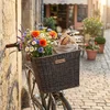 Bild von Basil Fahrradkorb Basil Vorderradkorb Bremen FM Rattan dunkelbraun 26x35x27 cm