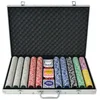 Bild von vidaXL Spiel Poker Set mit 1.000 Laserchips Aluminium, Pokerkoffer 1000 Laser Pokerchips Aluminium Koffer Pokerset Poker Set