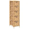 Bild von vidaXL Schranksystem Standregal mit 5 Körben 25,5x37x100 cm Wasserhyazinthe (1-St)