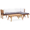 Bild von vidaXL Gartenlounge-Set 5-tlg. Garten-Lounge-Set Massivholz, (1-tlg)