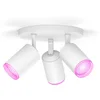 Bild von Philips Hue LED Deckenspot White & Color Ambiance Fugato 3er Aufbauspot, Abschaltautomatik, Bluetooth, CCT - über Fernbedienung, Dimmfunktion, Einschlafhilfe, Farbsteuerung, Farbwechsel, Memory, nach Trennung vom Netz, Nachtlichtfunktion, RGB, Smart Home, Timerfunktion, Weckerfunktion, dimmbar über Fernbedienung, mehrere Helligkeitsstufen, LED wechselbar, Farbwechsler, RGB, warmweiß - kaltweiß, St