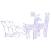 Bild von vidaXL LED Dekofigur Rentiere & Schlitten Weihnachtsdekoration 160 LEDs 130 cm Acryl