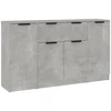 Bild von vidaXL Sideboard Sideboards 3 Stk. Betongrau Holzwerkstoff (3 St)