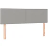 Bild von vidaXL Bett Kopfteile Hellgrau 144x5x78/88 cm Stoff (1-tlg)