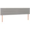 Bild von vidaXL Bett Kopfteile Hellgrau 200x5x78/88 cm Stoff (1-tlg)
