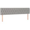 Bild von vidaXL Bett Kopfteile Hellgrau 200x7x78/88 cm Stoff (1-tlg)