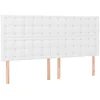 Bild von vidaXL Bett LED Kopfteil Weiß 200x5x118/128 cm Kunstleder (1-tlg)