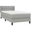 Bild von vidaXL Bett Boxspringbett mit Matratze Hellgrau 80x200 cm Stoff