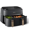 Bild von Philips Heißluftfritteuse 3000 Series NA352/00, Dual Basket Airfryer mit 9L Kapazität (3L+6L), 2750 W, RapidAir Technologie und 12 Kochfunktionen, Schwarz