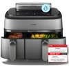 Bild von Philips Heißluftfritteuse NA555/00 Steam Airfryer 5000 Series Dual Basket, 9L Kapazität (3L+6L), 2750 W, mit Dampfgar-Funktion, Silber/Edelstahl